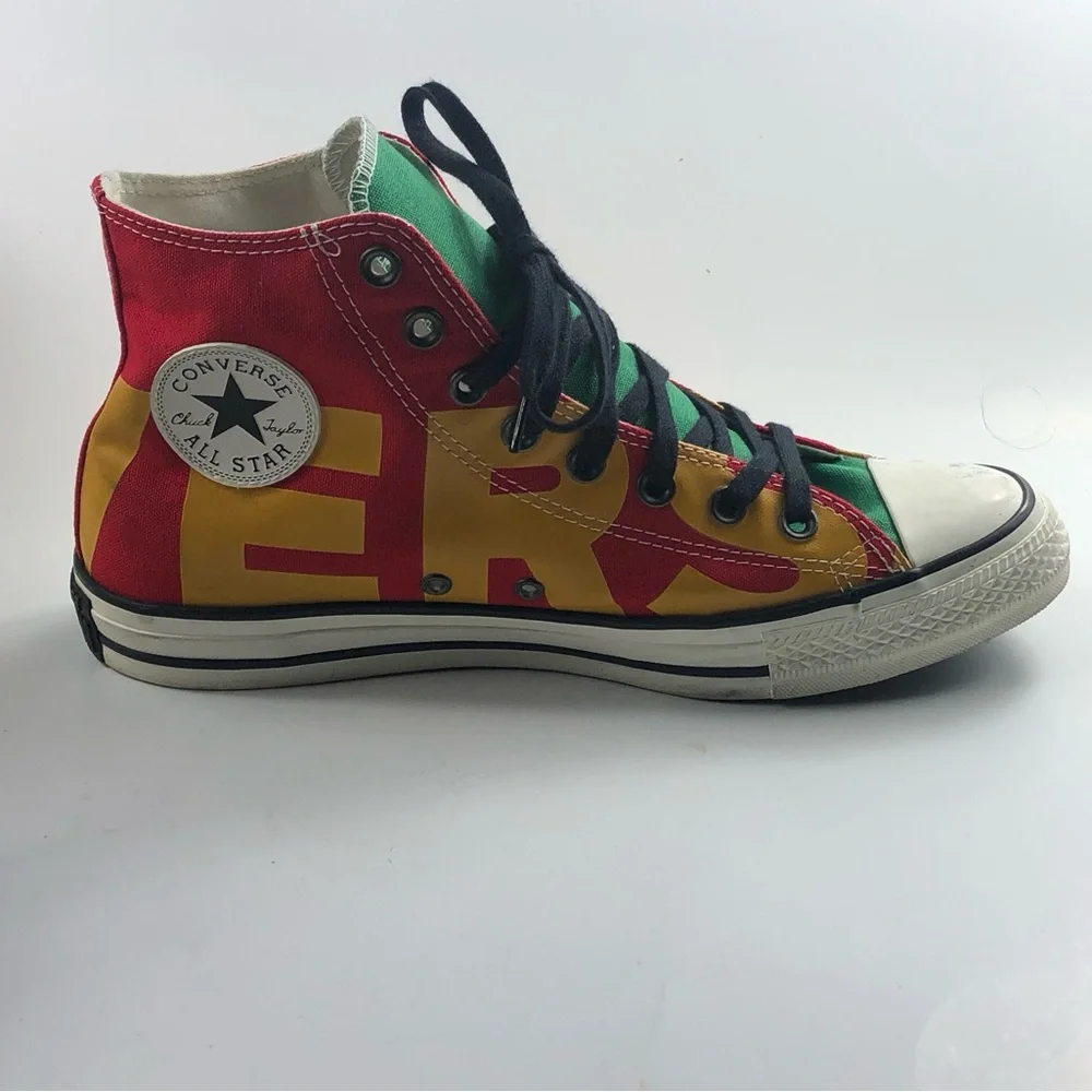 Converse Chuck Taylor All Star Print High Wordmark Shoes MENS 9/WOMENS 11 - Picture 1 of 10